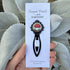 Black Hand Embroidered Mushroom Bookmark