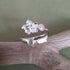 Handmade Adjustable Flower Ring With Moonstone & Prehnite