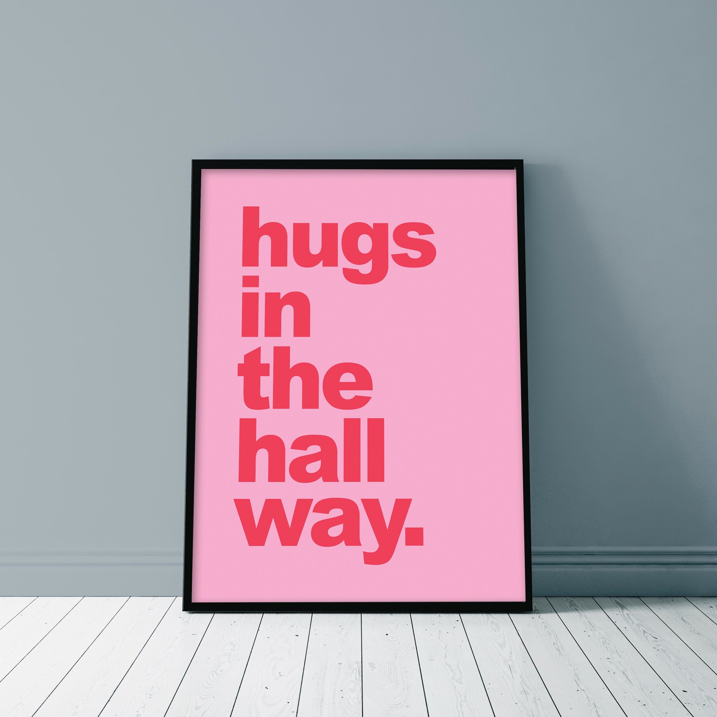 Hugs in the Hallway A4 Print