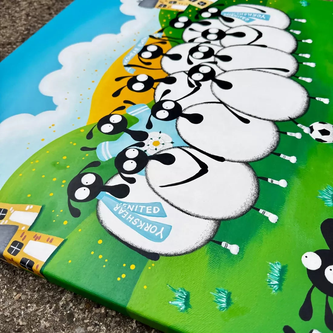 Yorkshear Ewenited Framed Original Painting