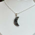 Amethyst Druzy Crescent Moon Necklace - Small