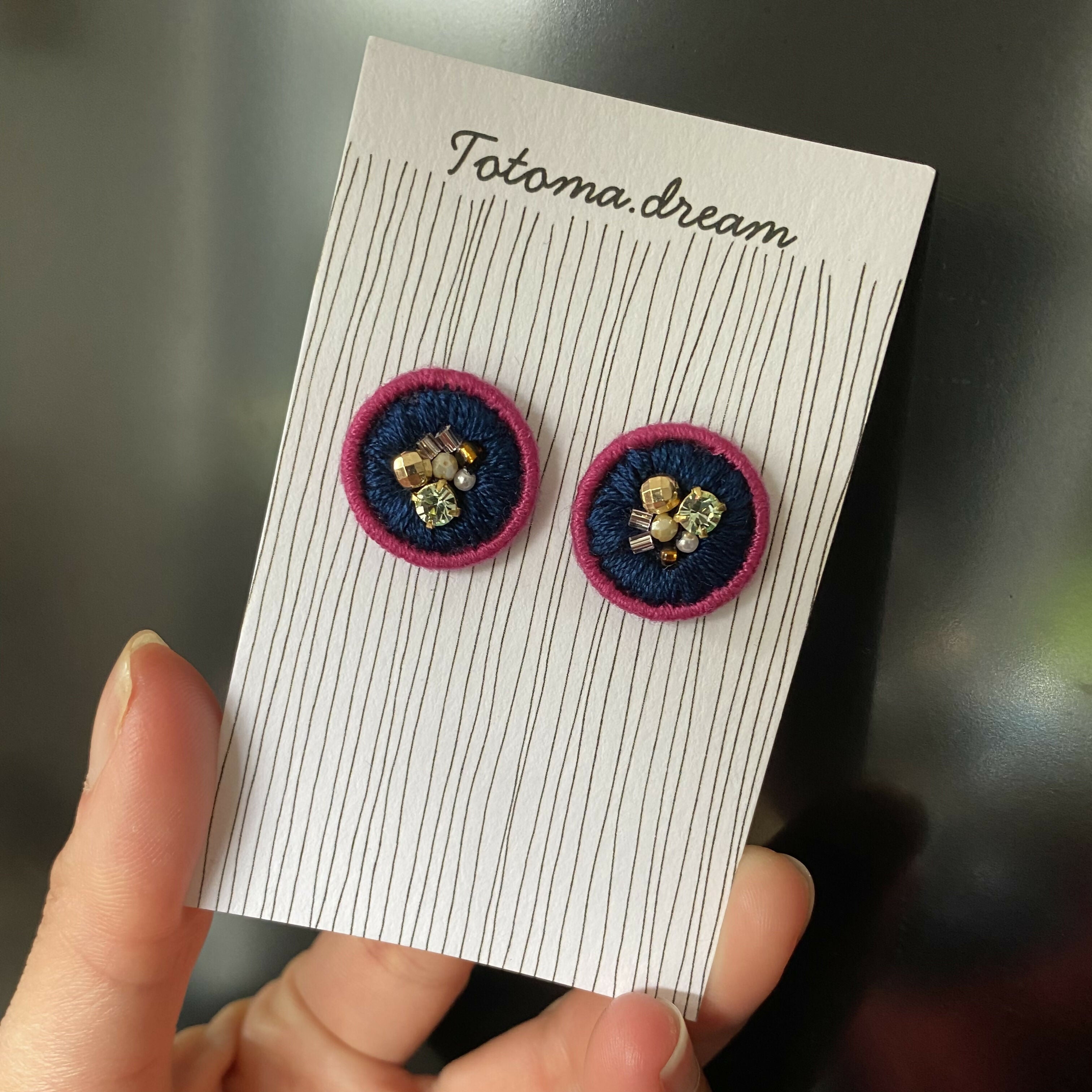 Embroidery Earrings {Round}
