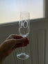 Etched Champagne Glass- 18