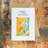 Abstract Sparkle Star Birthday Card in Yellow