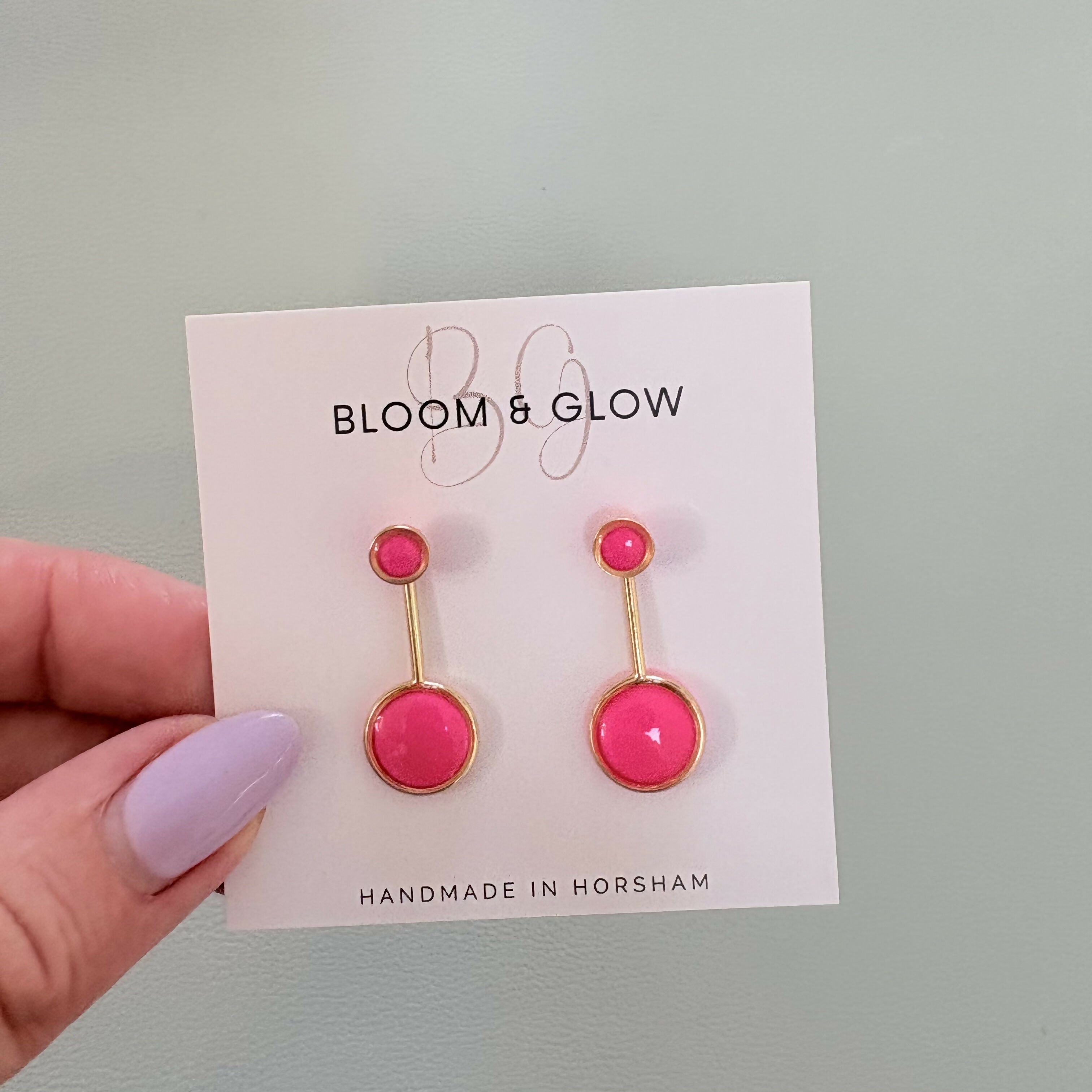 Double Circle 2 in 1 Drop Earrings