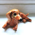 Ceramic red Dachshund dog sculpture