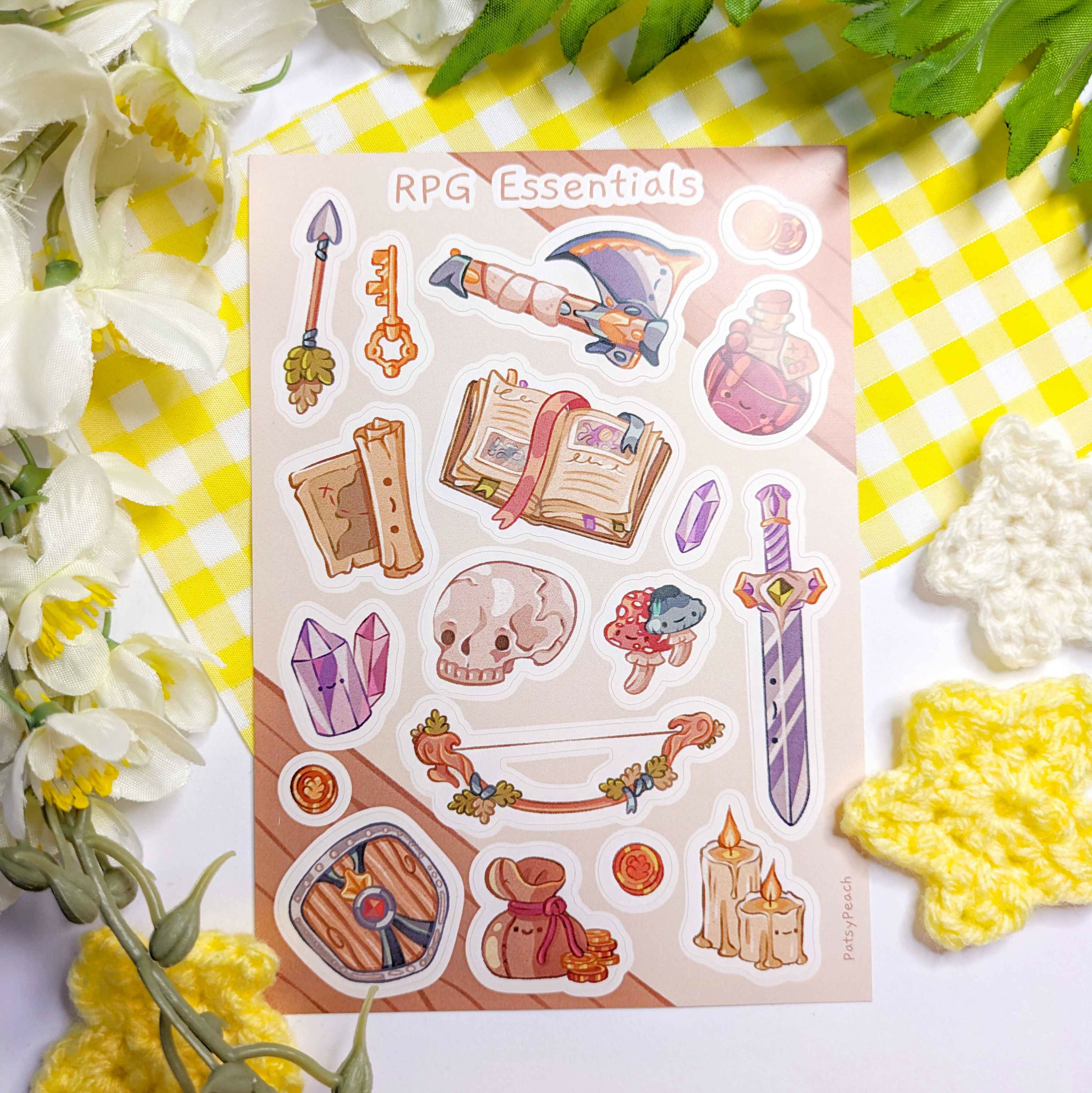RPG Essentials - A6 Sticker Sheet
