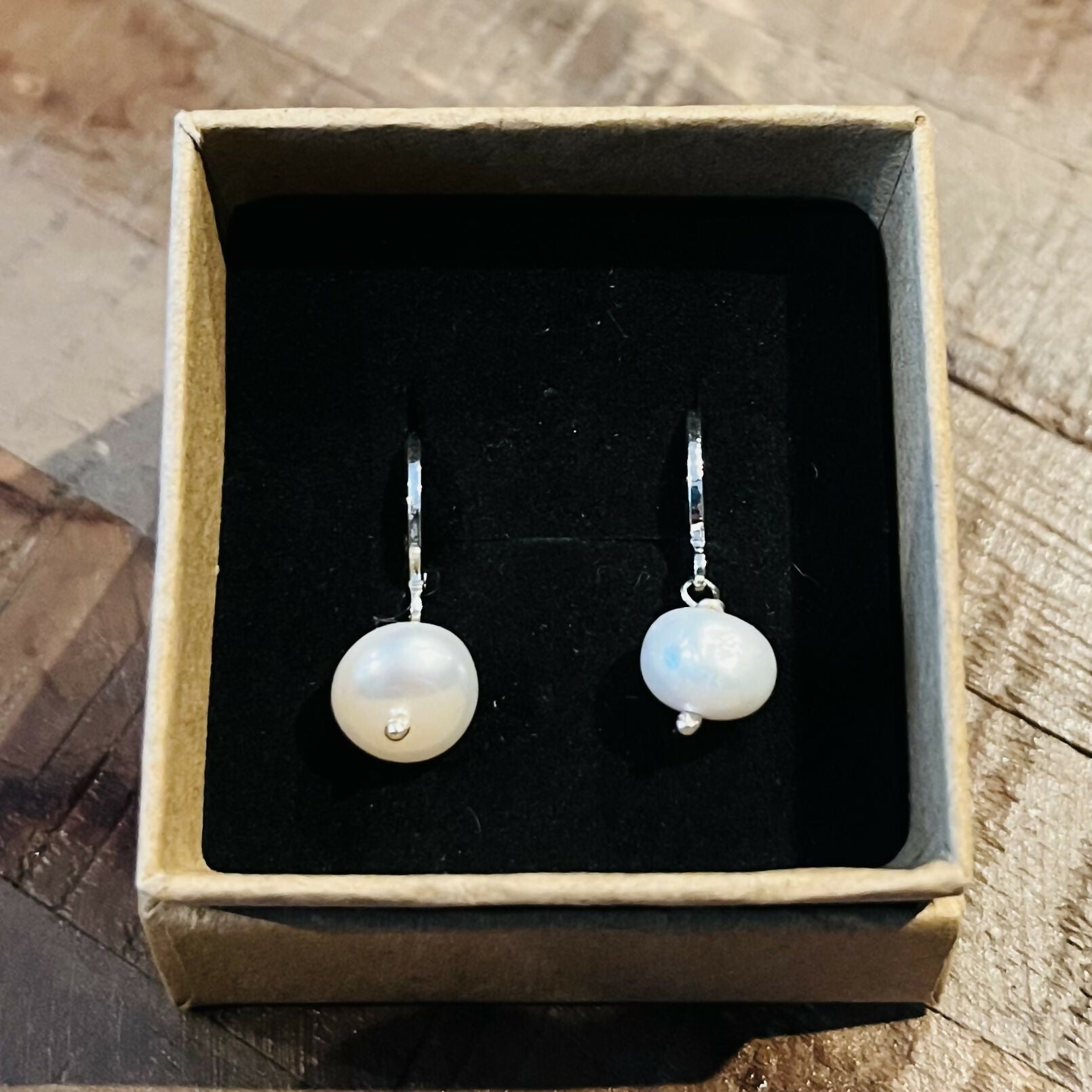 Pearl Huggie Earrings
