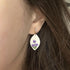 Purple Violet Flower Earrings