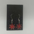 Red Enamel Flower Earrings