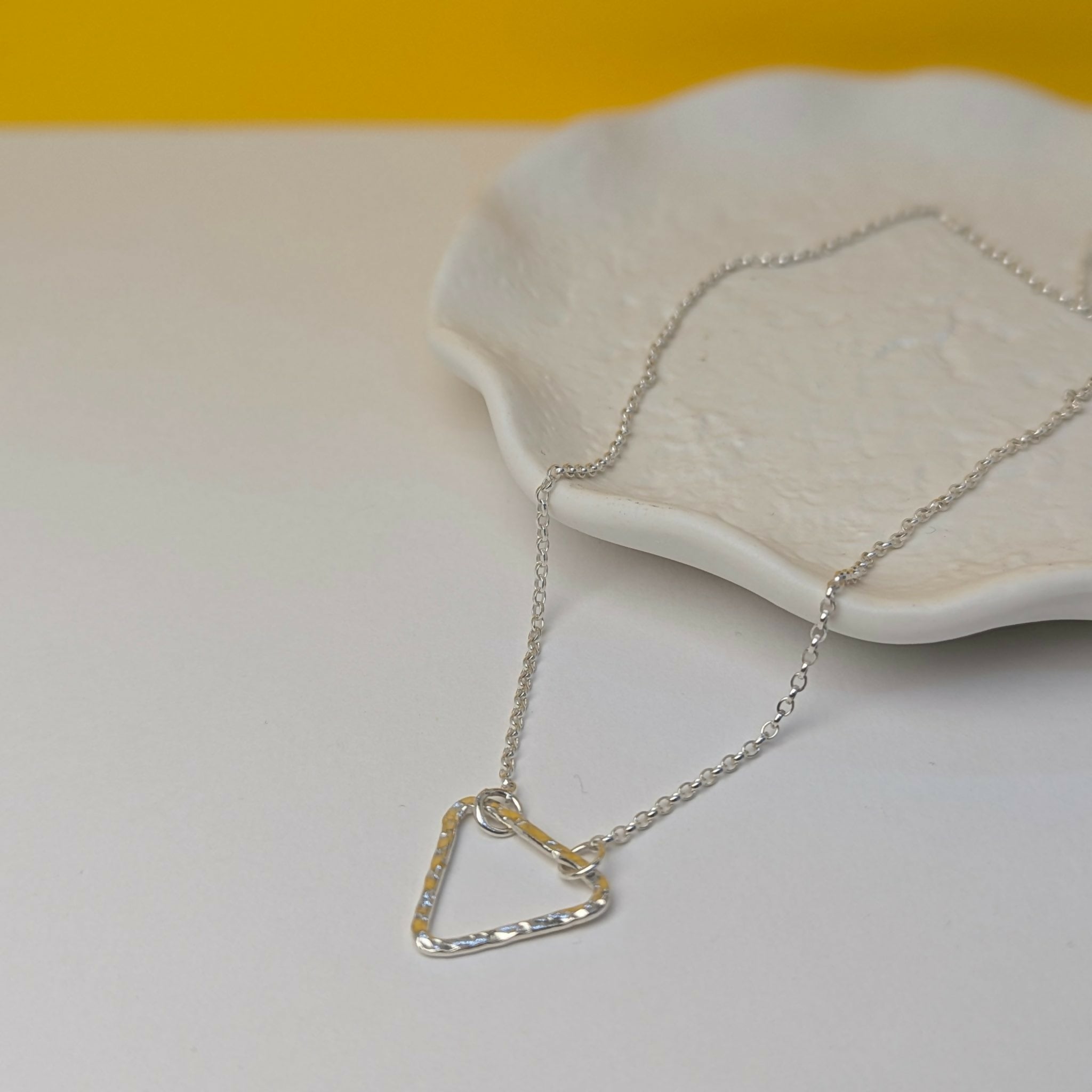 “Tria” Sterling Silver Triangle Pendant