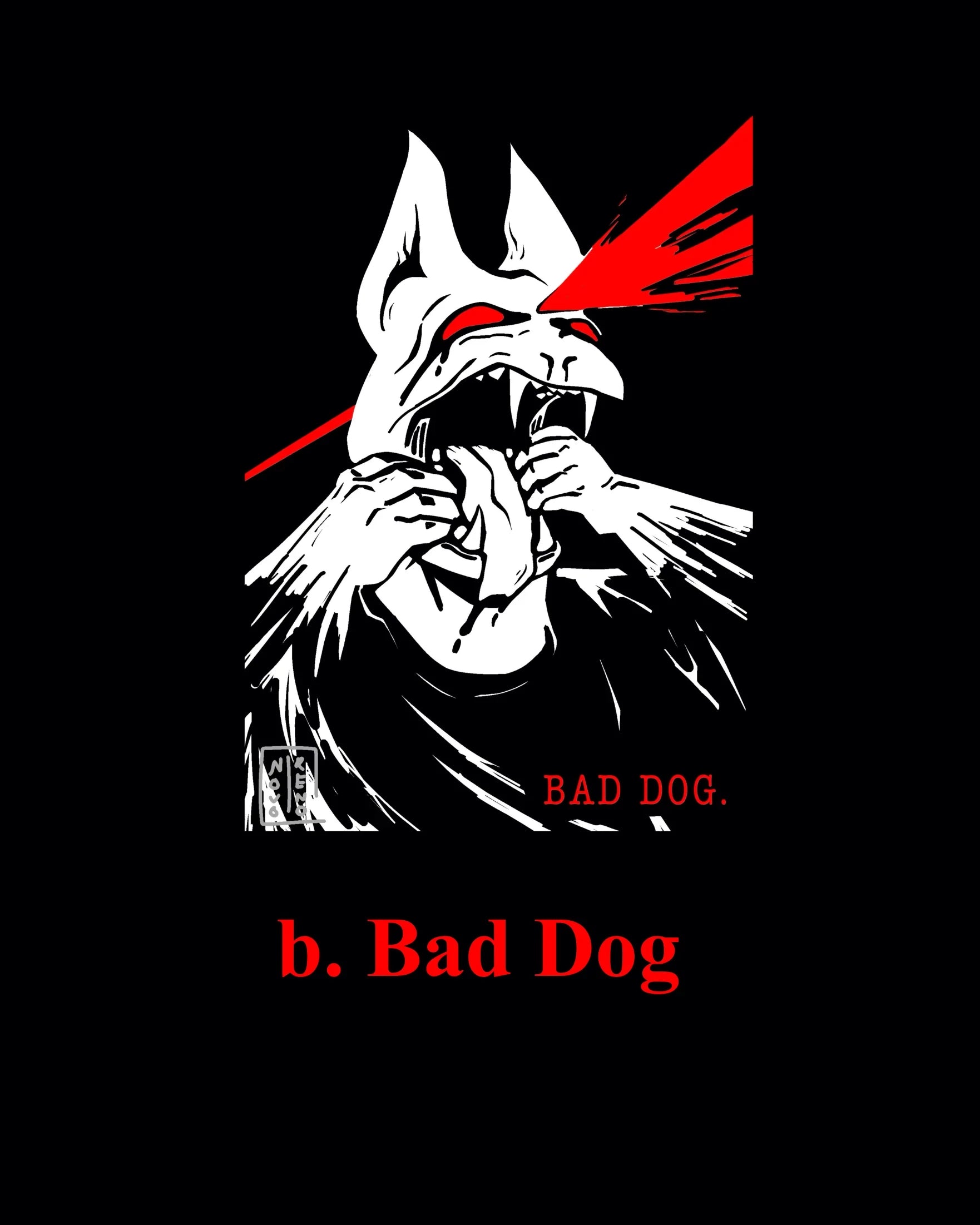 GOOD BAD DOG - A6 Postcard