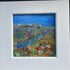 Daisies & Poppies By Beck- Original Mini Oil Painting On Wood In White Frame