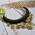 Black Macrame & Gold Brass Wire Spiral Choker; Egyptian Queen Tribal Statement Thai Jewellery
