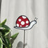 Red Spotted Mushroom Snail Stained Glass Plantstake