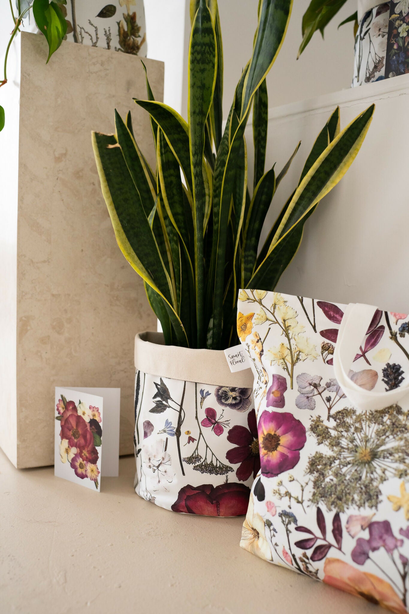 White Multicoloured Pot Bag - Medium