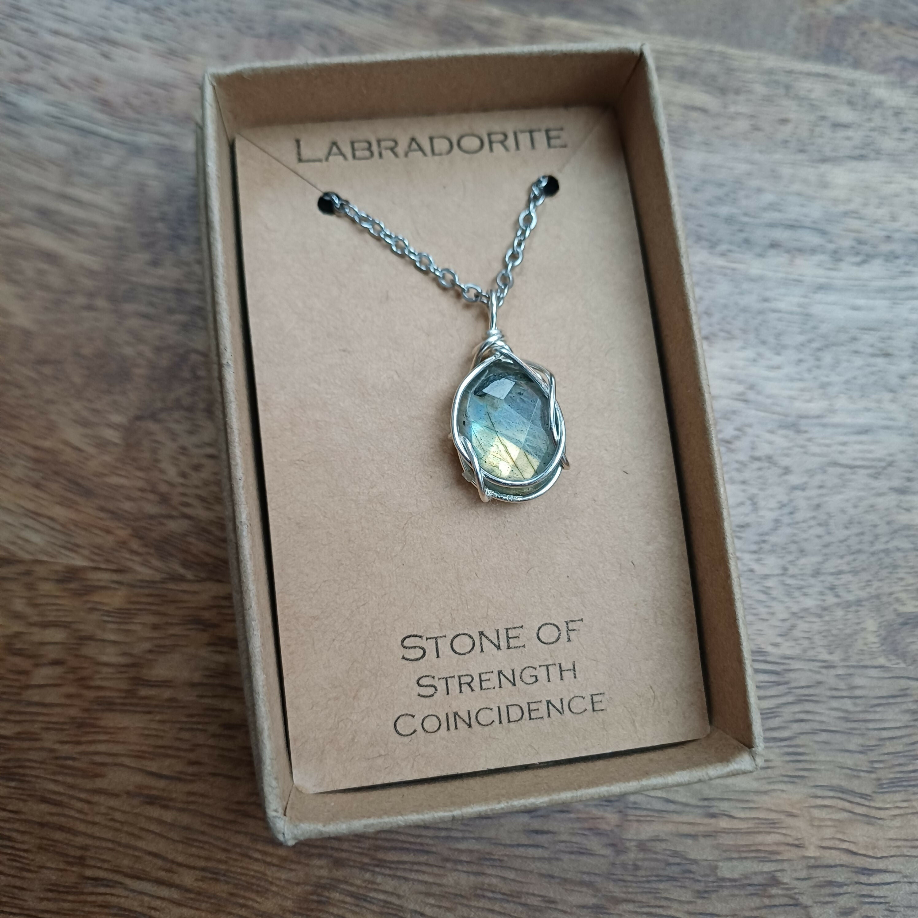 Labradorite Wire Wrapped Pendant