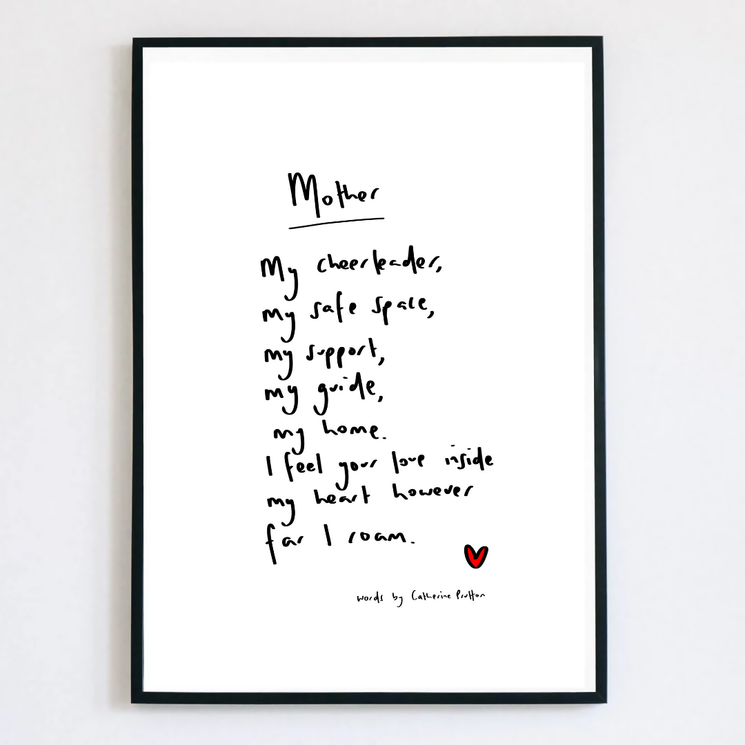 Mother Poem Print – A Handwritten Gift for Mum by Catherine Prutton