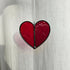 Red Hammered Heart Stained Glass Suncatcher