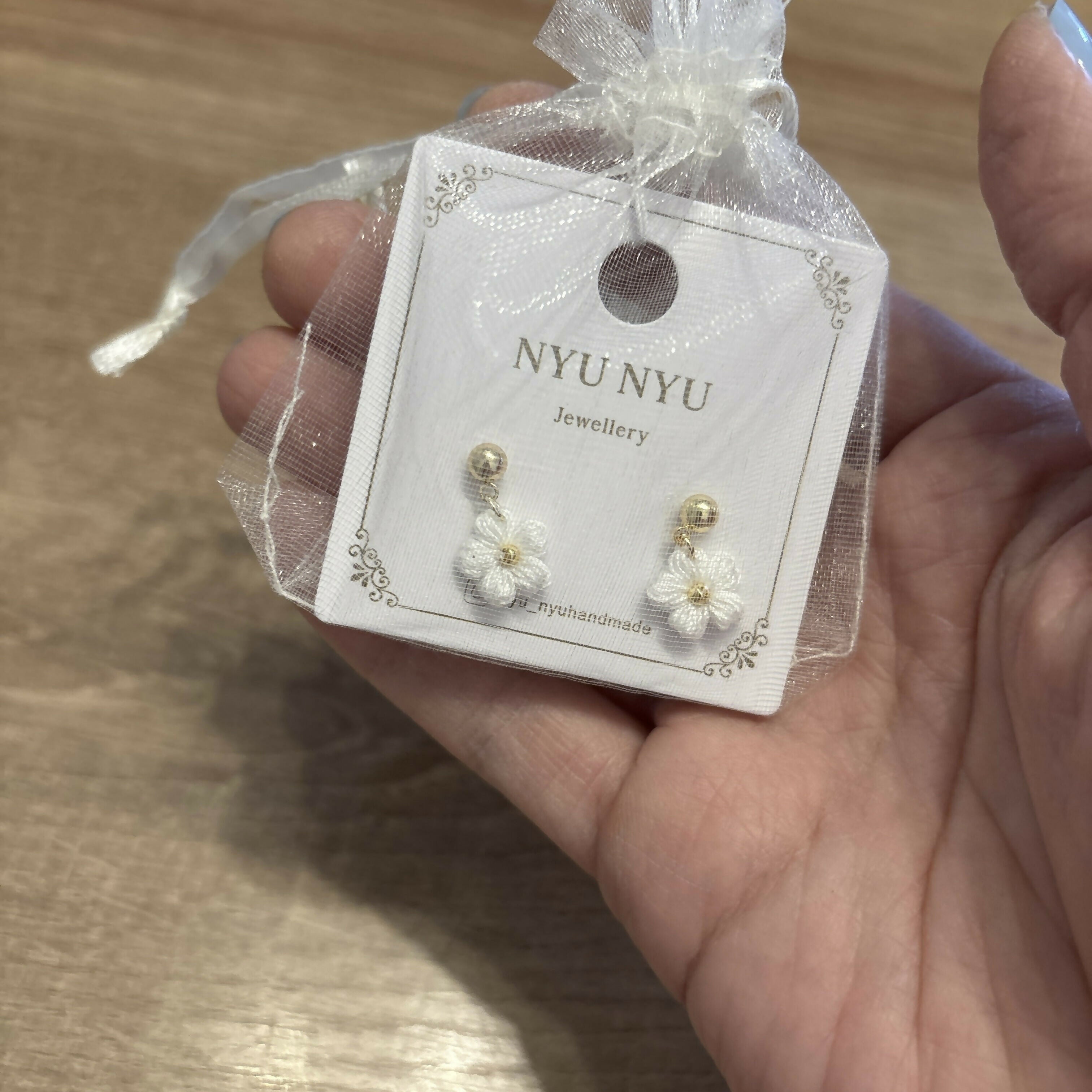 Micro Crochet Flower Stud Earrings