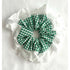 Green Gingham Oversized Ruffle Broderie Lace Hair Scrunchie