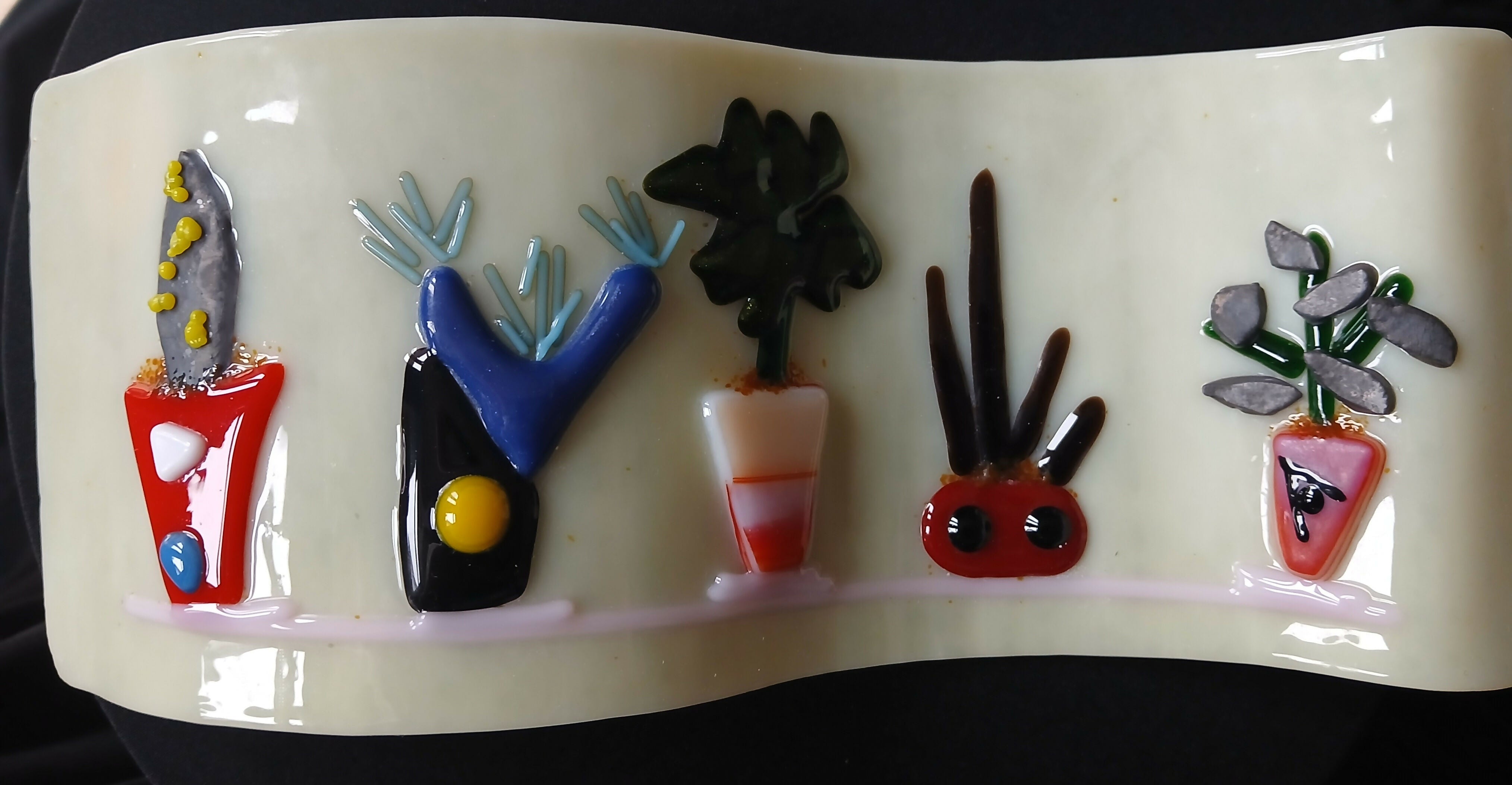 Fused Glass Wave (Cacti Design)