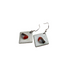 Handmade Robin In The Snow Christmas Earrings Enamel And Sterling Silver