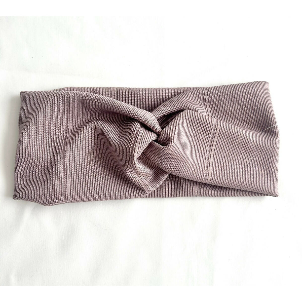 Purple Ribbed Jersey Headband