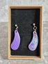 Handcrafted Teardrop Shaped Purple And Lilac Earrings