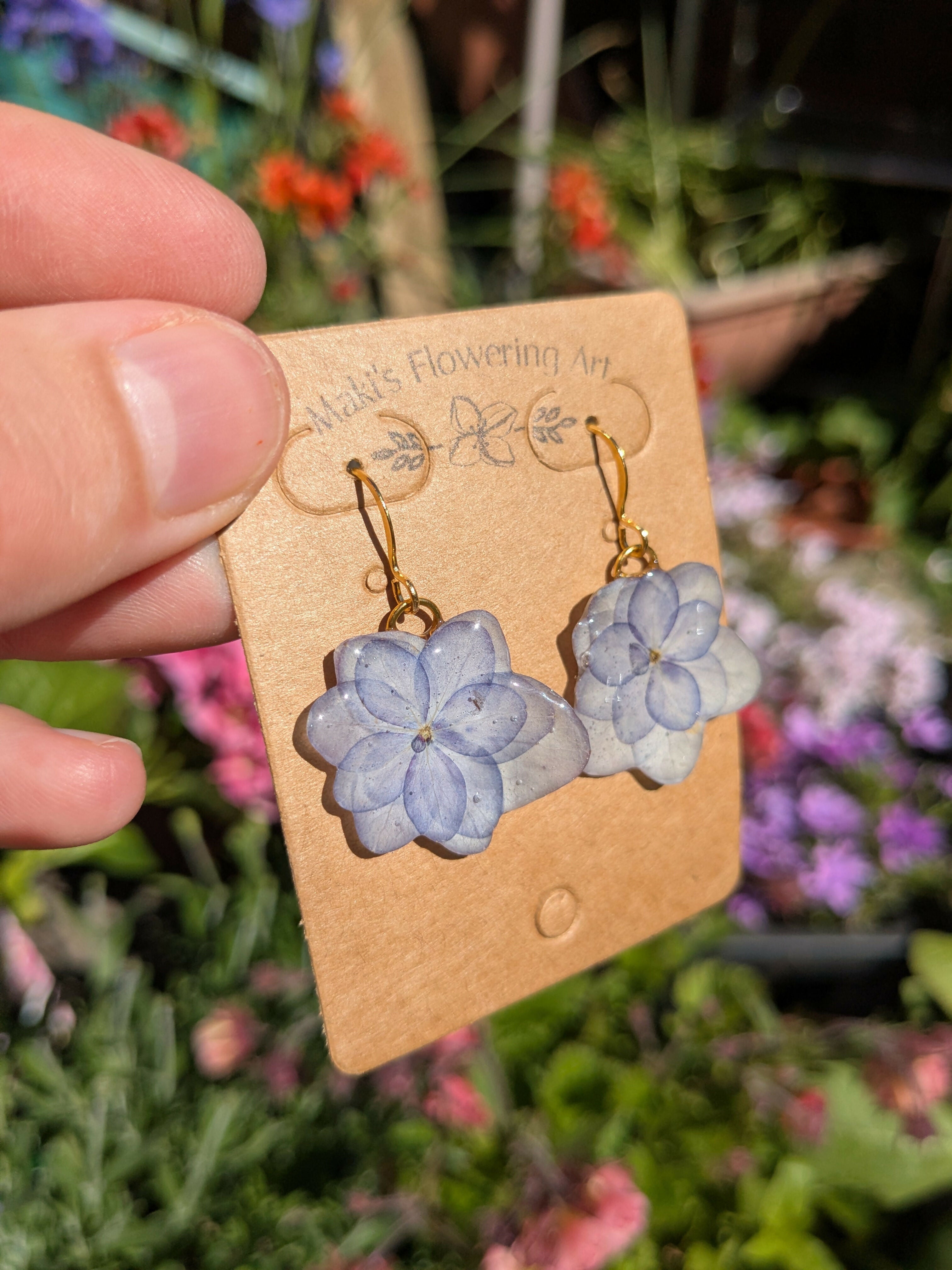 PURPLE HYDRANGEA EARRINGS