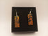 Orange and Gold no Black Steampunk Earrings