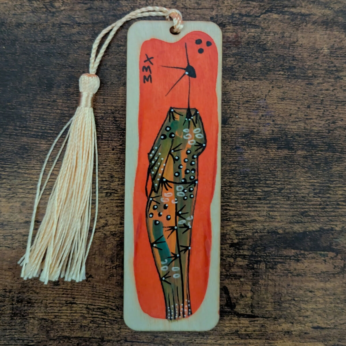 Wooden Hand Painted Bookmark