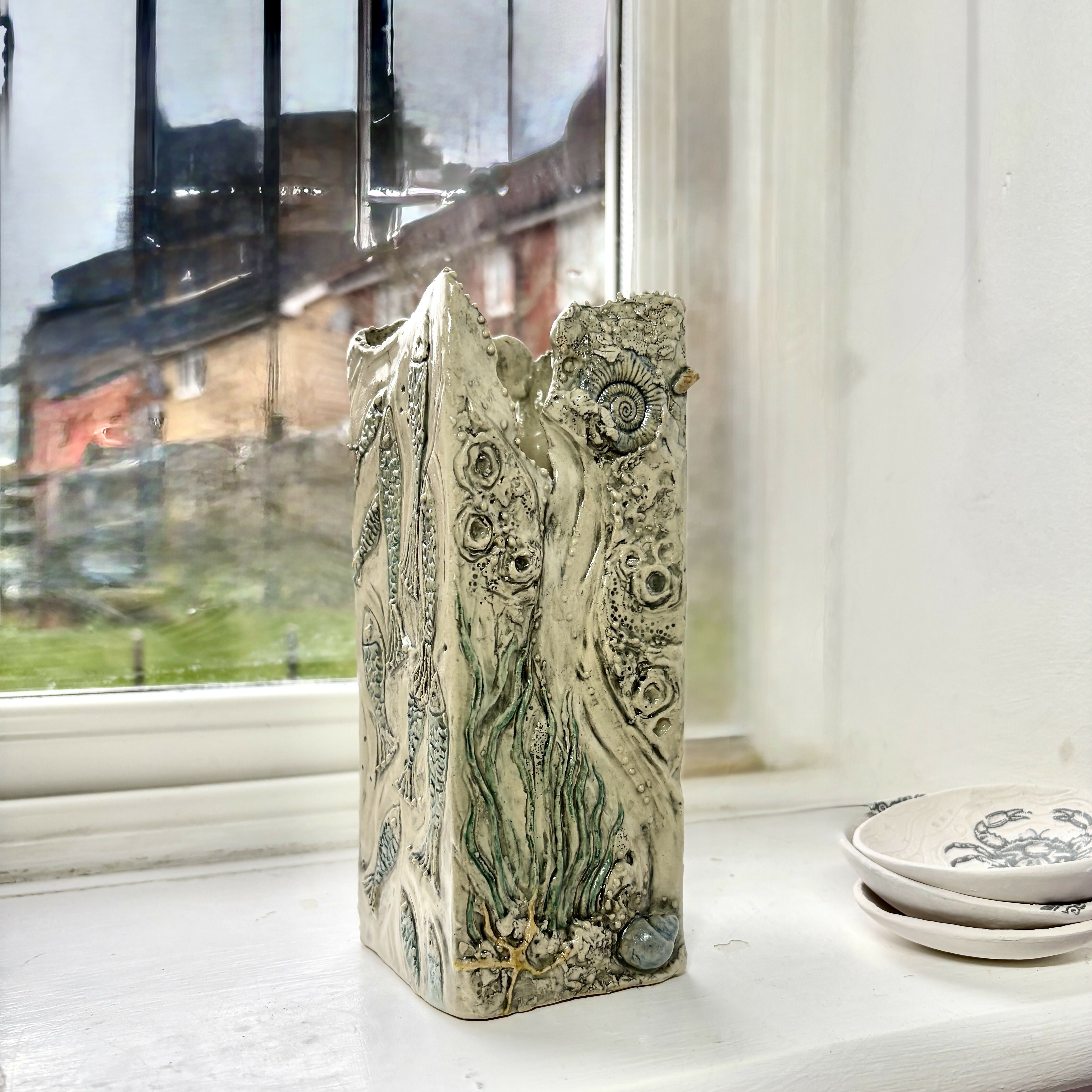 Sea Themed Square Vase