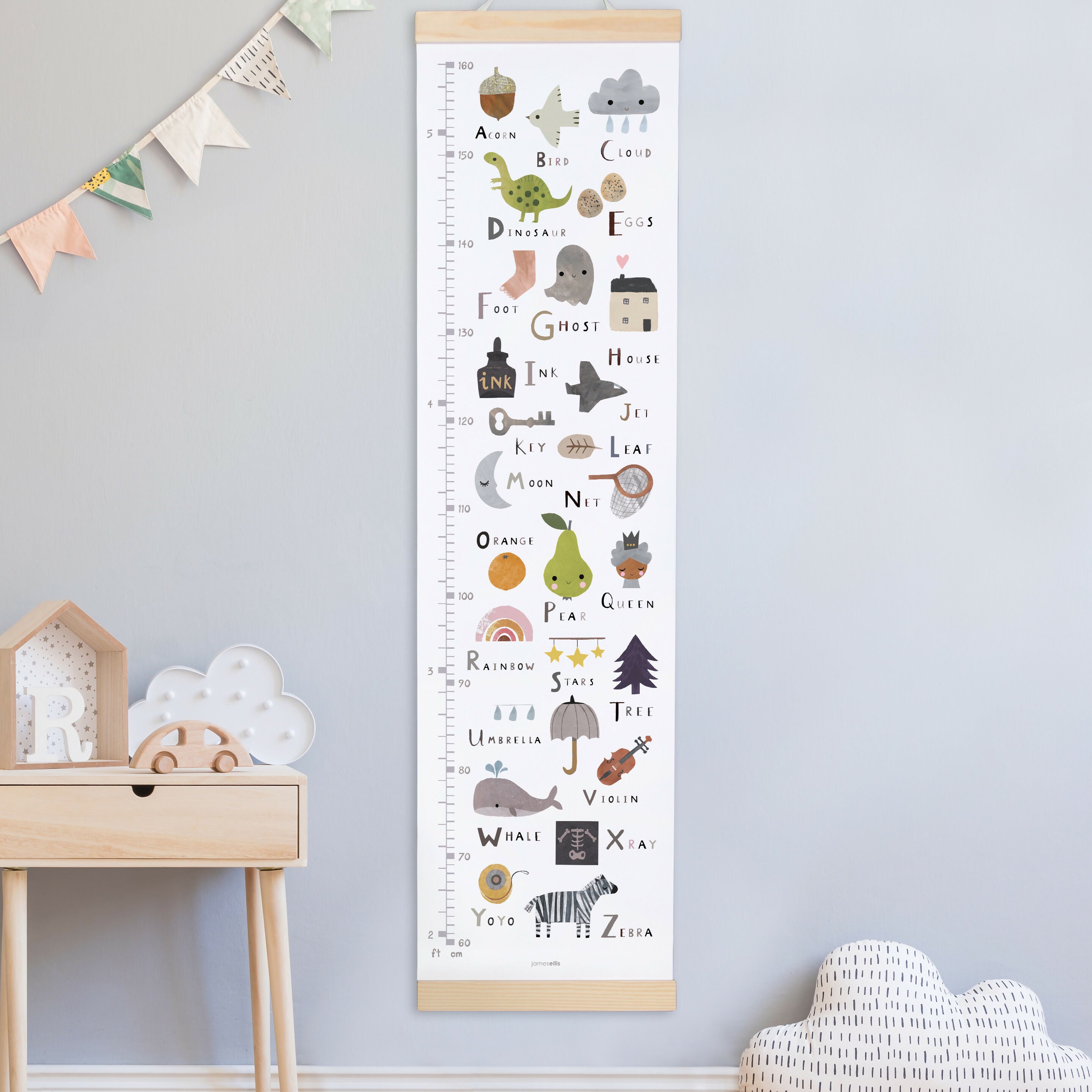Alphabet Canvas and Wood Height Chart