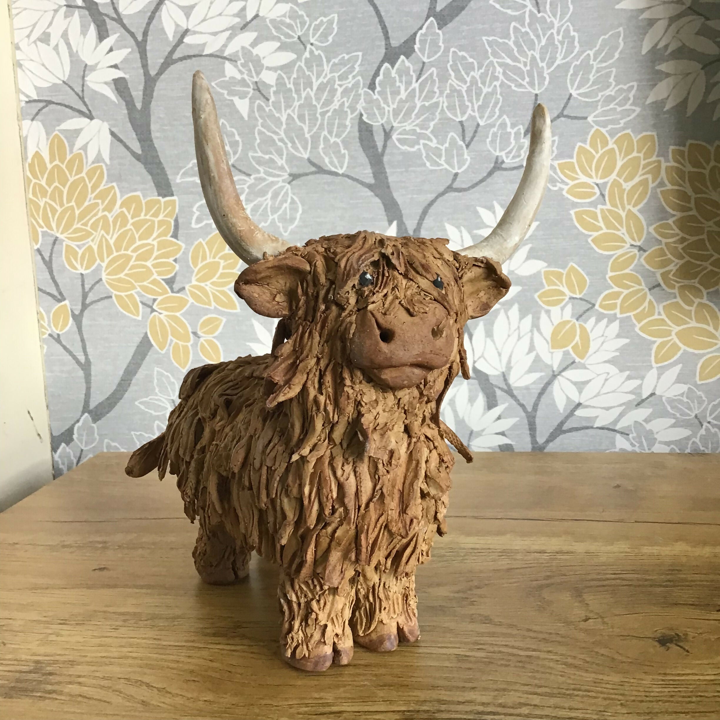 Highland cow sculpture
