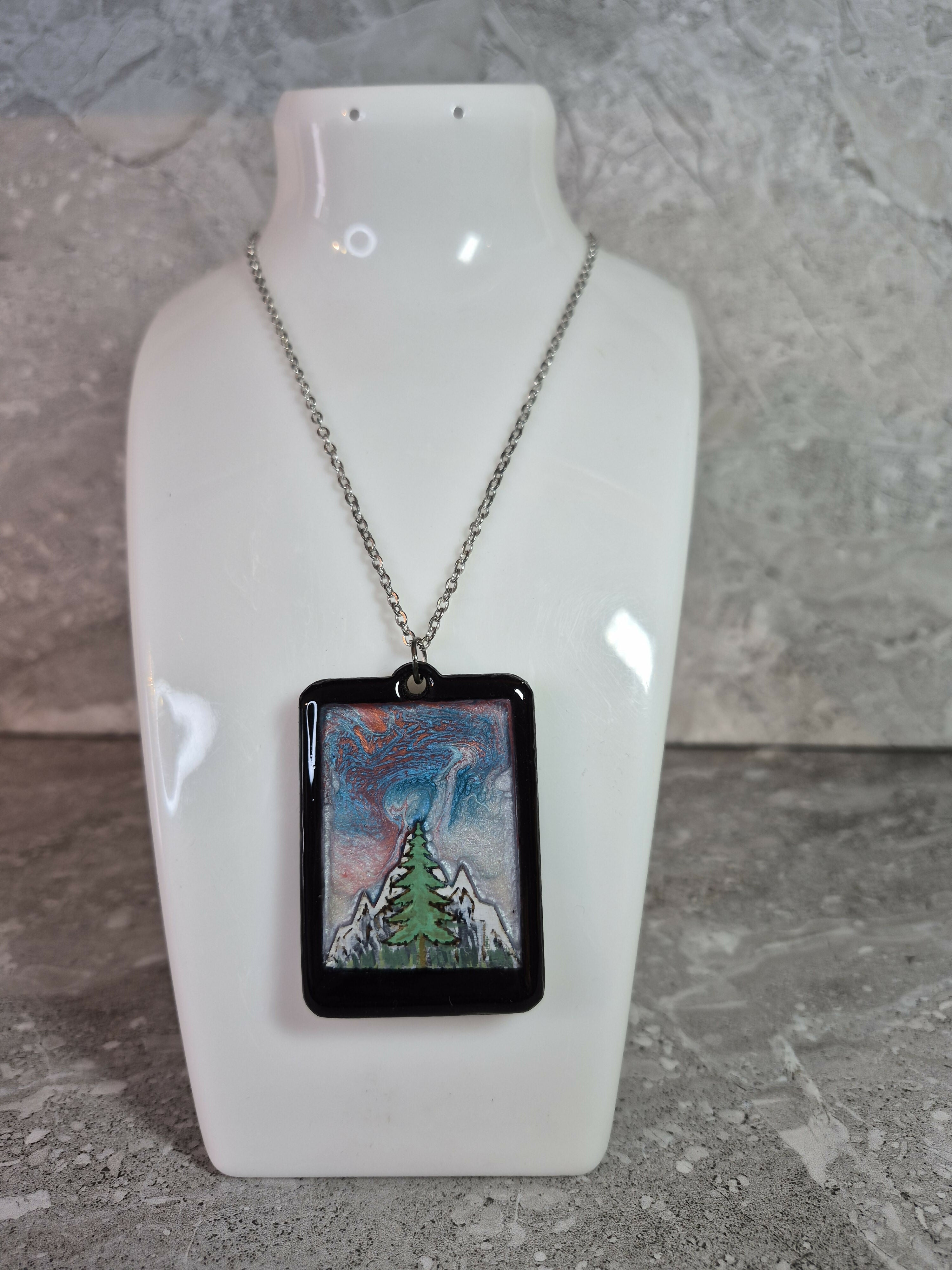 Unique Handcrafted Landscape View Pendant