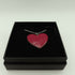 Dark Red Enamel Heart Pendant