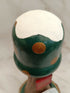 30cm Green Handmade, Free Standing Painted Wooden Bell Shaped Topped Toadstool Elf House - Whimsical Woodland Ornament & Holiday Keepsake