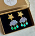 Christmas Cloud and Raindrops Earrings
