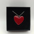 Dark Red Enamel Heart Pendant