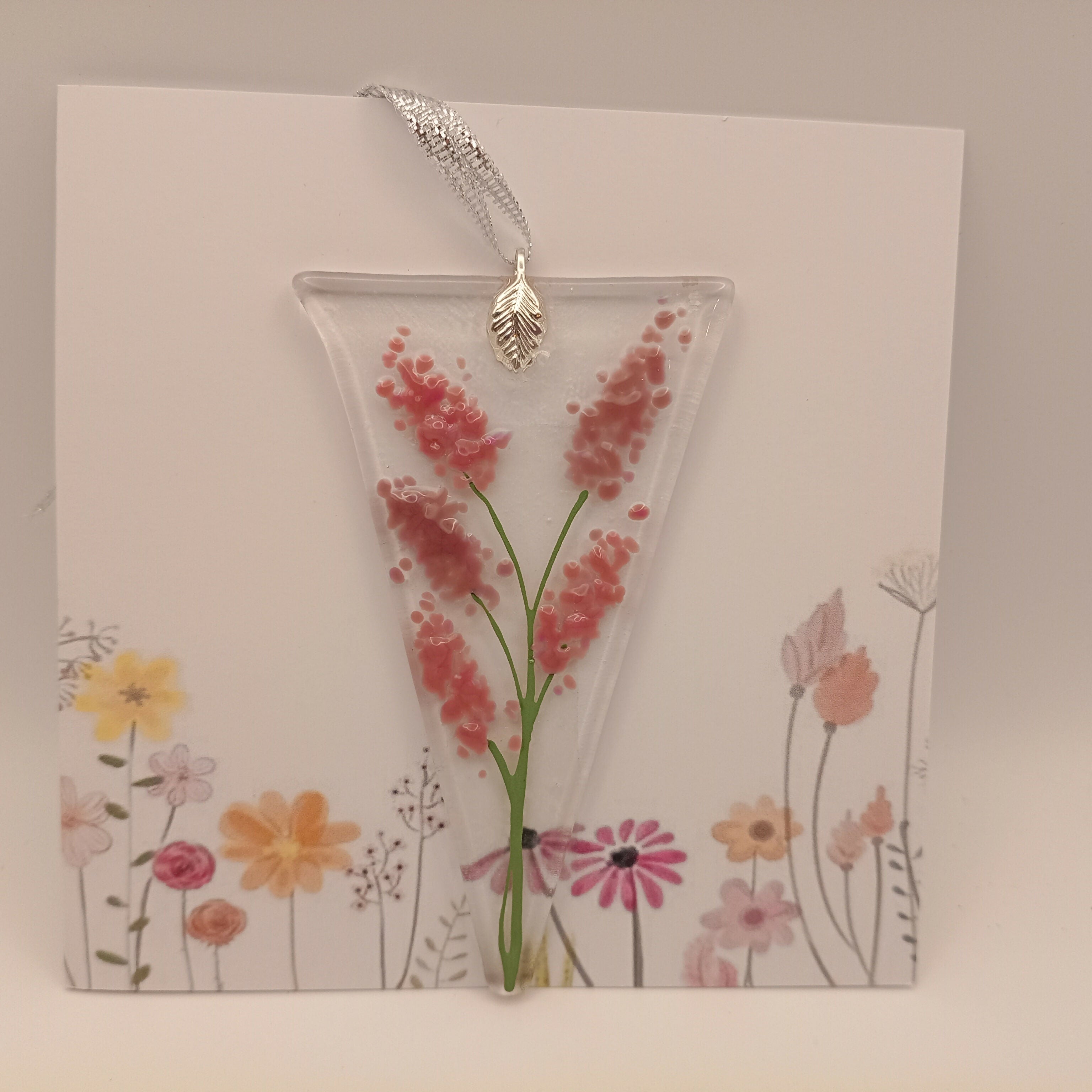 Fused Glass Flower Card