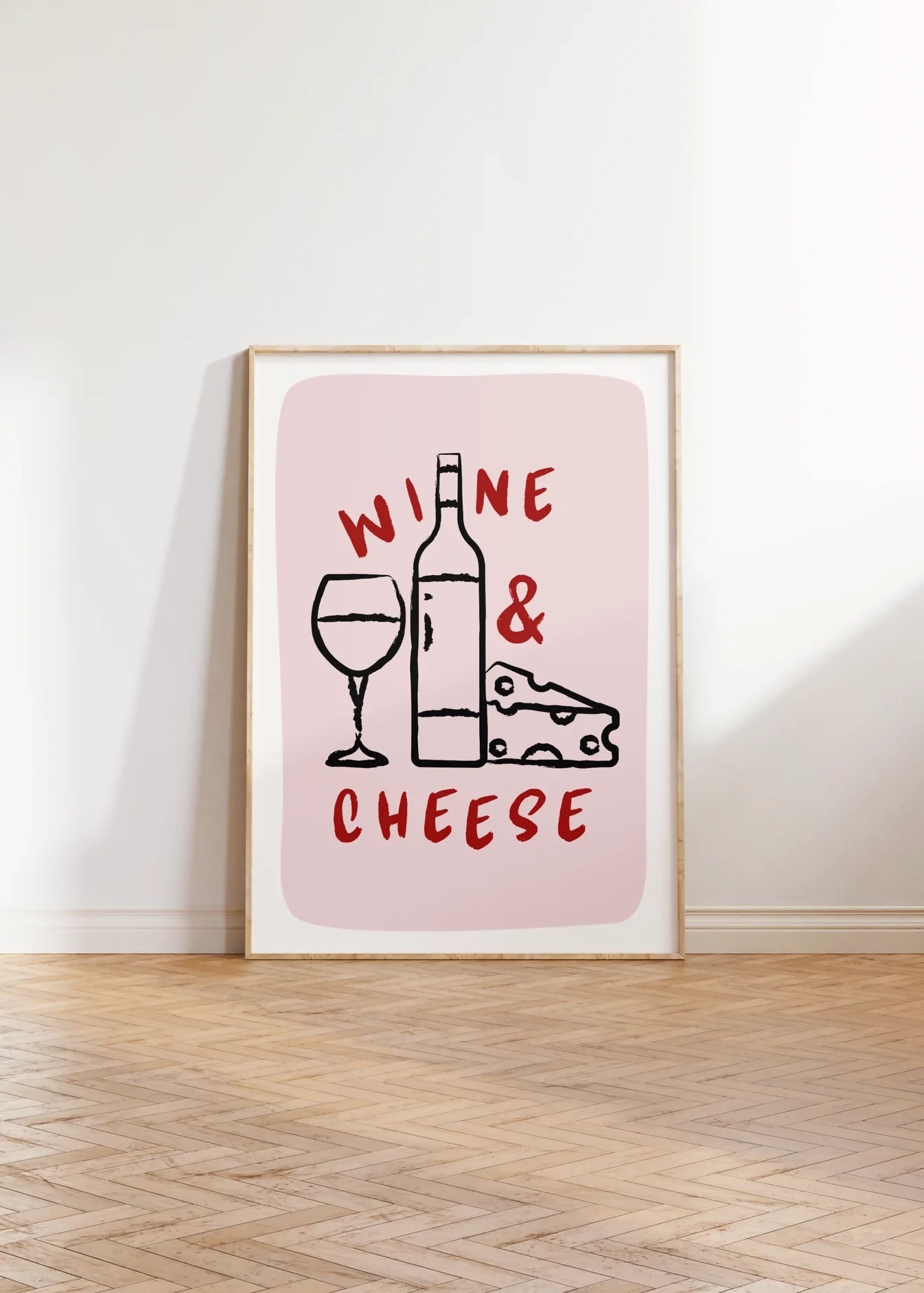WINE & CHEESE WALL ART PRINT