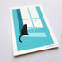 Watching Through The Window, Cat A4 Print