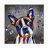 BOSTON TERRIER DOG COLOUR SPLASH MOUNTED ARTWORK.