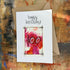Abstract Sparkle 100th Birthday Card in Pink