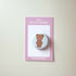 Bear's Blue Floral Button Badge