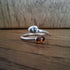 Handmade Adjustable Silver Acorn Ring With Amber, Size L½