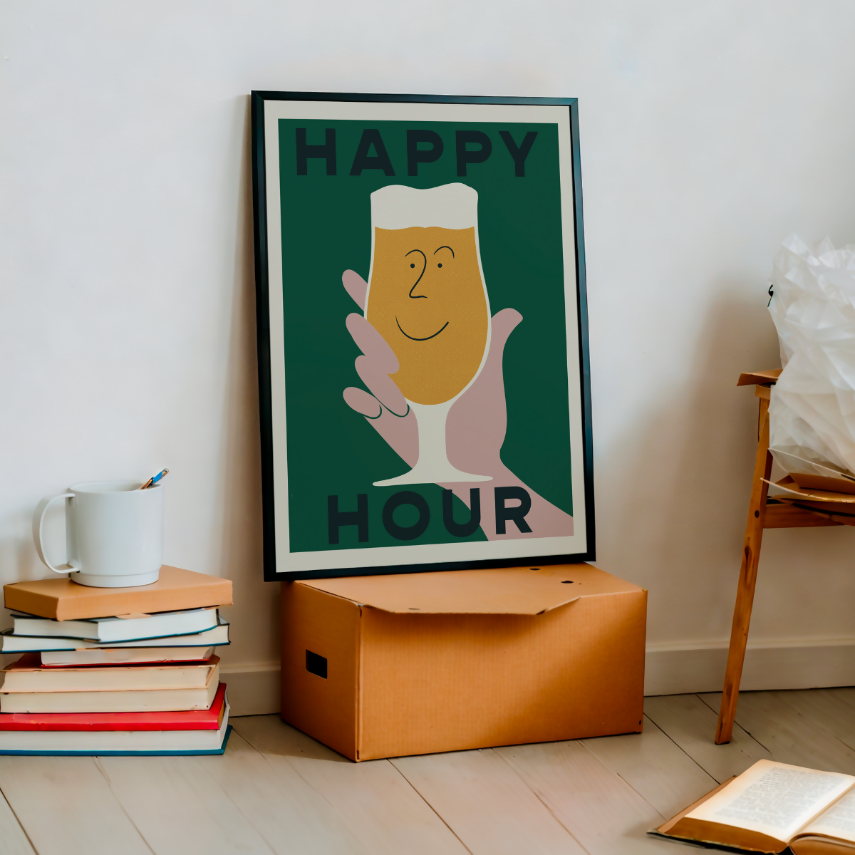 Happy Hour Retro Beer Pub Print