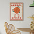 Aperol Spritz Retro Cocktail Print