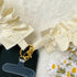 Handmade Ruffled Crossbody Phone Strap Yellow Stripe